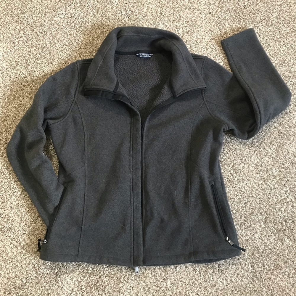 Grey super soft fleece zip up